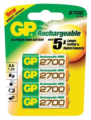 GP NIMH Rechargeable batteries 
